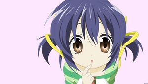 Preview wallpaper anime, cartoon, girl, eyes, surprise, hairstyle, tape