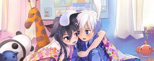 Preview wallpaper anime, friends, kids, food