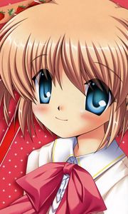 Preview wallpaper anime, girl, blonde, pretty, smile