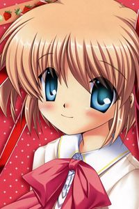 Preview wallpaper anime, girl, blonde, pretty, smile