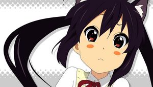 Preview wallpaper anime, girl, brunette, surprise, eyes, hair