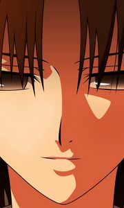 Preview wallpaper anime, girl, brunette, face, eyes