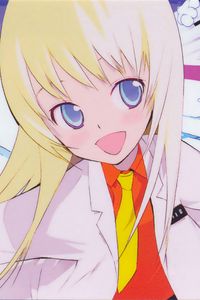 Preview wallpaper anime, girl, cartoon, doctor, gown, running