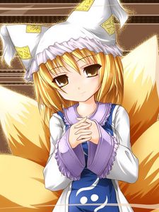 Preview wallpaper anime, girl, creature, tail, ears, hope