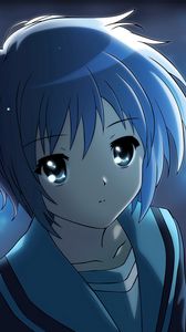 Preview wallpaper anime, girl, cute, lights, night