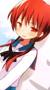 Preview wallpaper anime, girl, cute, smilе, uniforms