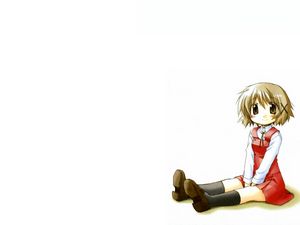 Preview wallpaper anime, girl, cute, dress, posture, background