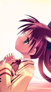 Preview wallpaper anime, girl, ears, hope, dawn, air