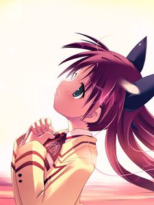 Preview wallpaper anime, girl, ears, hope, dawn, air