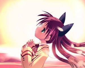 Preview wallpaper anime, girl, ears, hope, dawn, air