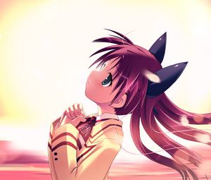 Preview wallpaper anime, girl, ears, hope, dawn, air