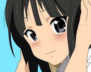 Preview wallpaper anime, girl, eyes, hands, brunette, eye