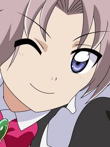 Preview wallpaper anime, girl, eyes, flirting, close-up