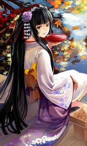 Preview wallpaper anime, girl, geisha, kimono