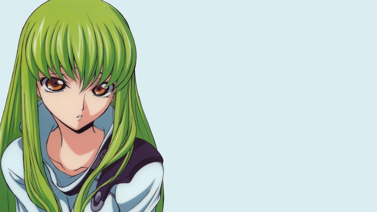 Wallpaper anime, girl, green, color, hair