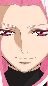 Preview wallpaper anime, girl, hair, pink, smile