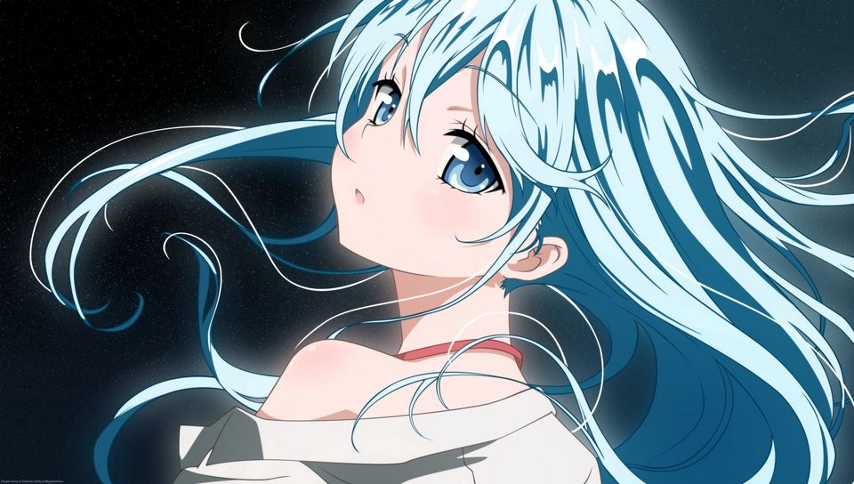 Download Wallpaper 960x544 Anime Girl Hair Blue Eyes Playstation Ps Vita Hd Background