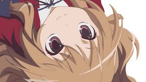 Preview wallpaper anime, girl, head, big, smile