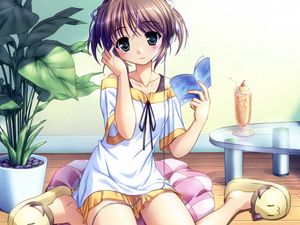Preview wallpaper anime, girl, room, recreation