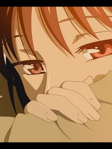 Preview wallpaper anime, girl, sad, eyes, close-up