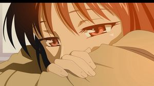 Preview wallpaper anime, girl, sad, eyes, close-up