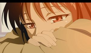 Preview wallpaper anime, girl, sad, eyes, close-up