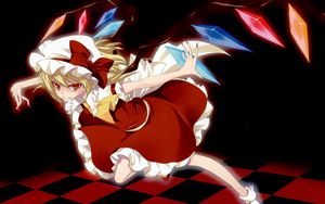 Preview wallpaper anime, girl, vampire, flying, magic