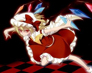 Preview wallpaper anime, girl, vampire, flying, magic