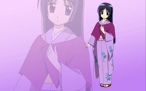 Preview wallpaper anime, girl, young, kimono, shy