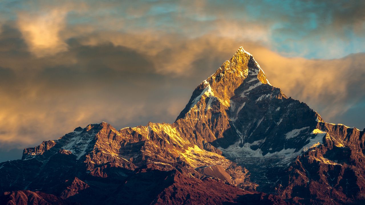 Wallpaper annapurna, nepal, himalayas, mountains, sky