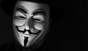 Preview wallpaper anonymous, mask, camera, bw, photographer
