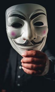 Preview wallpaper anonymous, mask, hand