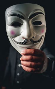 Preview wallpaper anonymous, mask, hand