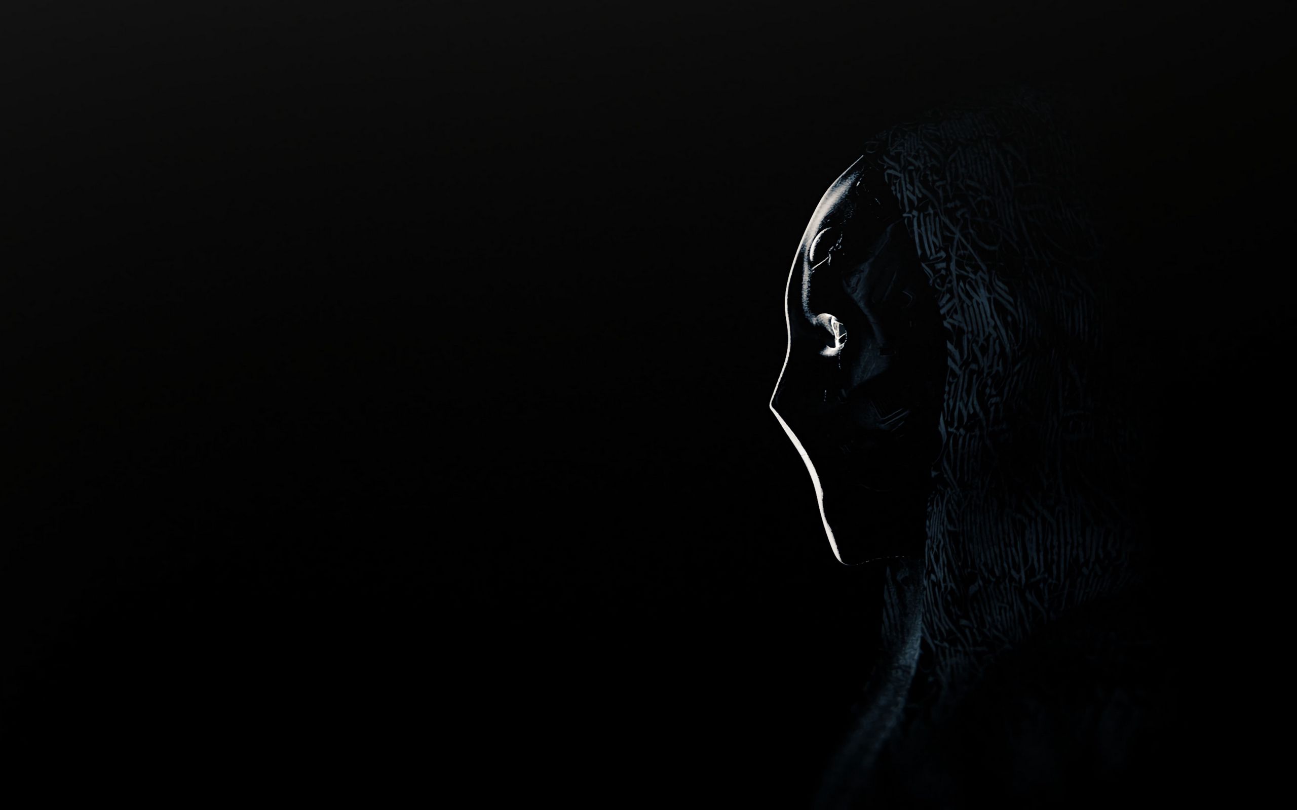 Download wallpaper 2560x1600 anonymous, mask, profile, dark widescreen ...