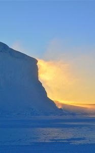 Preview wallpaper antarctica, iceberg, ice, sky