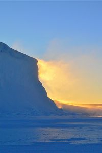 Preview wallpaper antarctica, iceberg, ice, sky