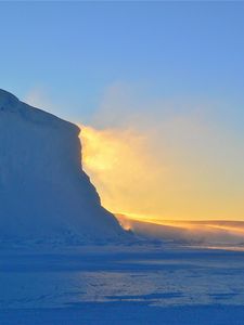 Preview wallpaper antarctica, iceberg, ice, sky