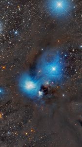 Preview wallpaper anteater nebula, nebula, stars, glare, space