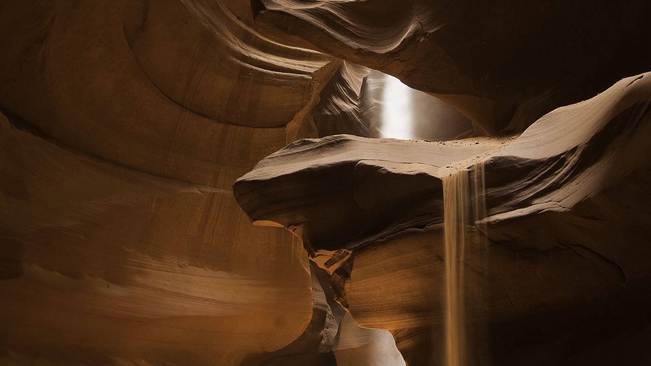 Wallpaper antelope canyon, canyon, cave, sand, light