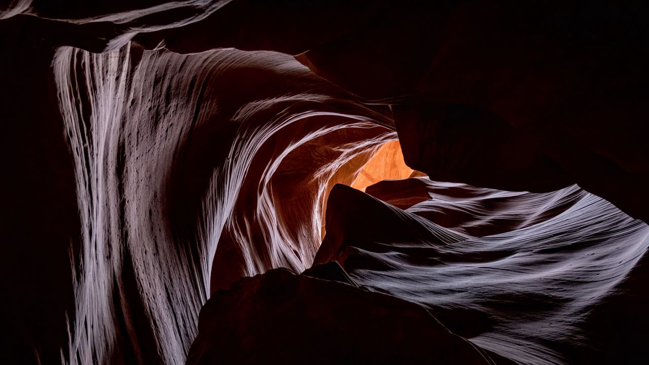 Wallpaper antelope canyon, cave, rocks, relief, dark