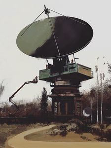 Preview wallpaper antenna, construction, paint, canvas, art