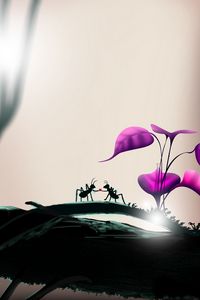 Preview wallpaper ants, art, love, gift, romance
