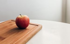 Preview wallpaper apple, board, table, minimalism