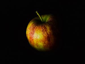 Preview wallpaper apple, fruit, darkness, macro