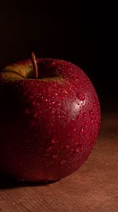 Preview wallpaper apple, fruit, drops, wet