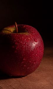 Preview wallpaper apple, fruit, drops, wet
