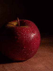 Preview wallpaper apple, fruit, drops, wet