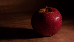 Preview wallpaper apple, fruit, drops, wet