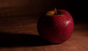 Preview wallpaper apple, fruit, drops, wet