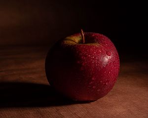Preview wallpaper apple, fruit, drops, wet